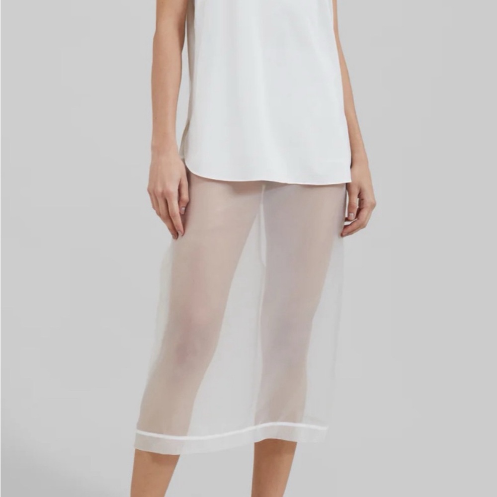 The Frankie Shop Sheer White Midi Skirt